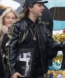 Megalopolis 2024 Shia LaBeouf Leather Jacket Side