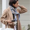 Meghan Markle Removable Scarf Wool Coat For Sale