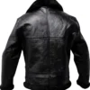 Mens-Battle-B3-Bomber-Shearling-Fur-Black-Leather-Jacket-For-Sale