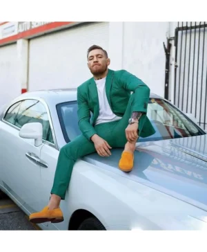 Mens Conor McGregor Green Suit