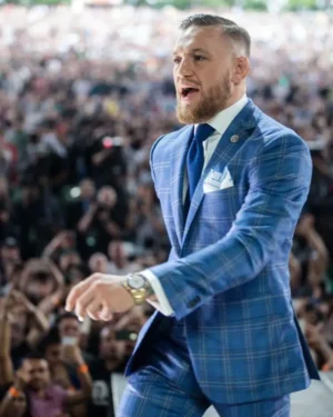 Mens Conor McGregor Plaid Suit
