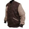 Payday 2 Hotline Miami Game Varsity Jacket in brown