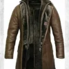Mens RAF B3 Bomber Duffle Shearling Fur Coat