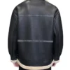 Mens Sheepskin Black Leather Jacket Sale