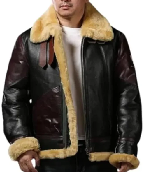 Mens Sheepskin Fur Leather Jacket
