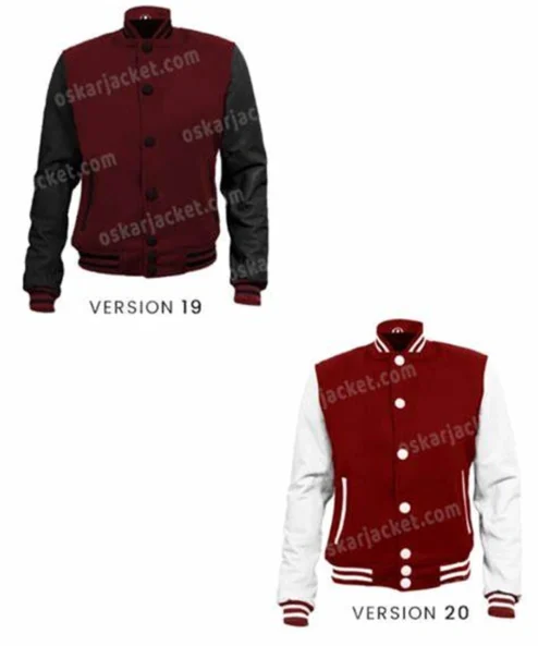 Mens University Bomber Letterman Varsity Wool Jacket ver 19