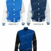 Mens University Bomber Letterman Varsity Wool Jacket ver 7