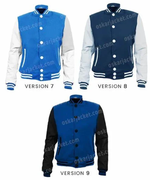 Mens University Bomber Letterman Varsity Wool Jacket ver 7