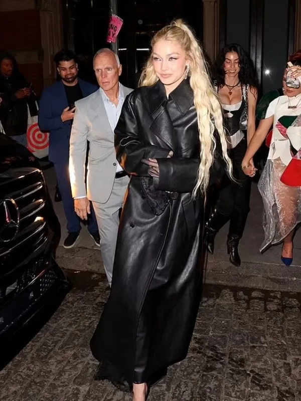 Met Gala 2023 Gigi Hadid Leather Coat