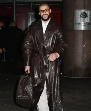 Met Gala Bad Bunny After Party Leather Coat