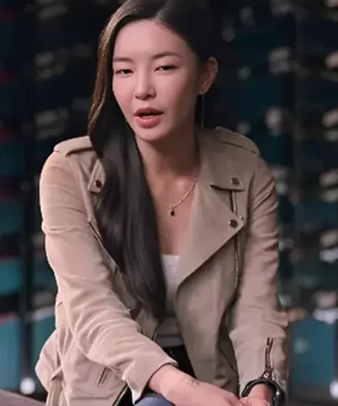 Mi Sun Lift 2024 Beige Biker Jacket