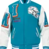 Miami Dolphins Mashup Blue Varsity Jacket