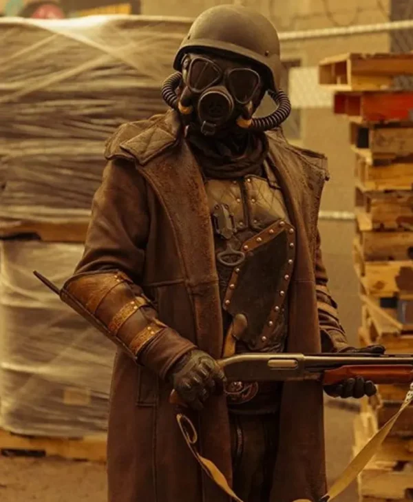 Michael Burr Daybreak Brown Leather Trench Coat