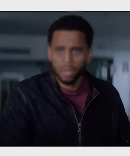 Michael Ealy Fatale Black Leather Zip Up Jacket