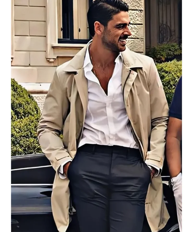 Michele Morrone Beige Coat