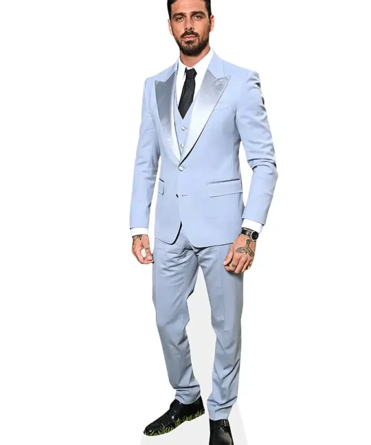 Michele Morrone Blue Tuxedo Suit