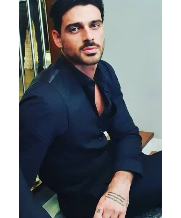 Michele Morrone Checked Suit