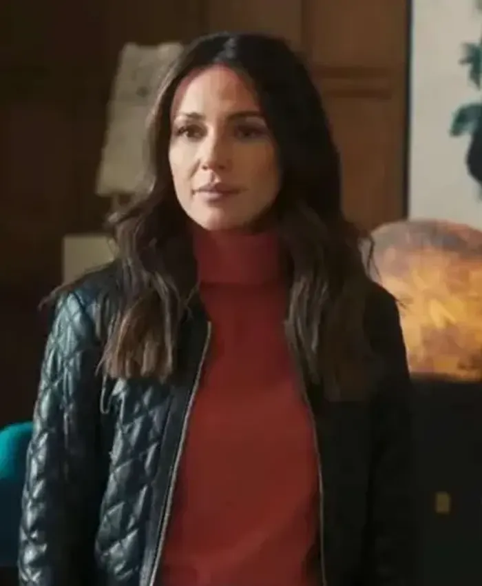 Michelle Keegan Black Leather Jacket