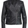 Michelle Yeoh Movie Boss Level 2021 Dai Feng Black Leather Jacket