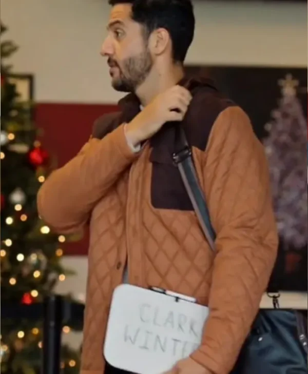 Mom’s Christmas Boyfriend 2023 Zach Smadu Brown Jacket