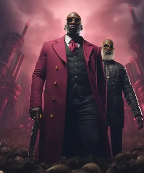 Morpheus The Matrix Resurrections 04 Pink Trench Coat 