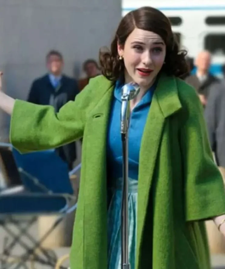 Mrs. Maisel Miriam Maisel The Marvelous Green Wool Coat For Sale