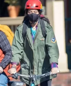 Ms. Marvel Iman Vellani Green Cotton Hooded Jacket