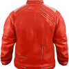 Multiple Zipper Michael Jackson Beat It Red Leather Jacket