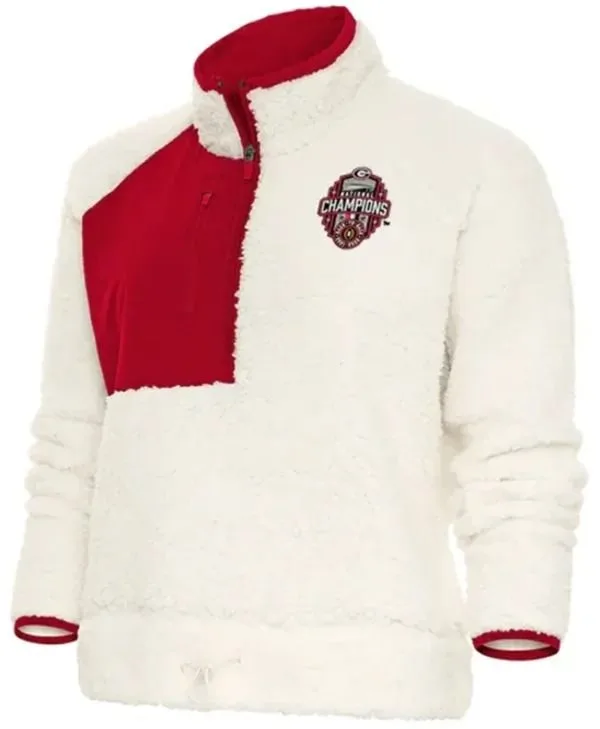 NCAA Georgia National Champions Sherpa White Jacket