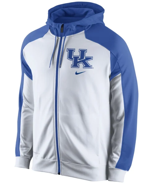 NCAA Kentucky Wildcats Blue And Grey Hooded Jacket