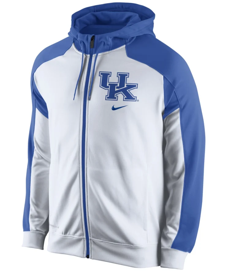 NCAA Kentucky Wildcats Blue And Grey Hooded Jacket