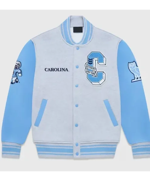 NCAA-North-Carolina-Tar-Heels-OVO-Grey-Blue-Varsity-Jacket