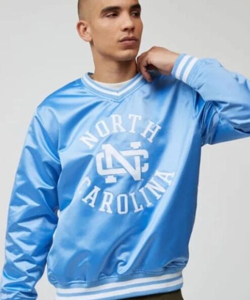 NCAA University Of North Carolina Sideline Satin Jacket
