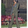 Naomi Campbell Tweed Green Suit Run
