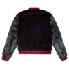 Neon Girl Varsity Black Jacket back look