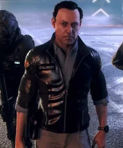 Nigel Cass Watch Dogs Legion Black Leather Jacket