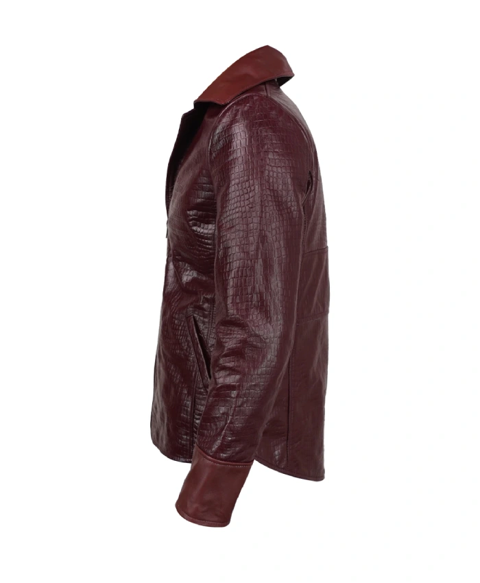 The Matrix 4 Niobe slimfit red leather jacket with sleek styling