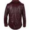The Matrix 4 2021 Niobe red slimfit leather jacket
