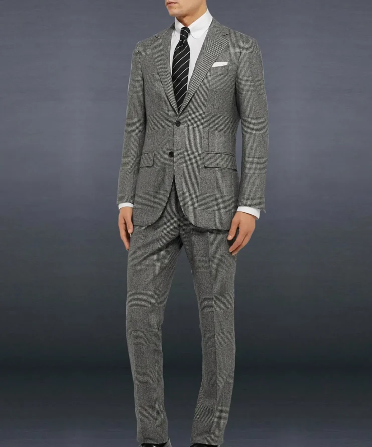 No Time To Die James Bond Grey Cotton Checkered Suit