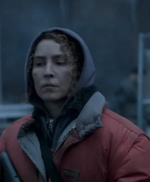 Noomi Rapace Black Crab Orange Puffer Parachute Jacket