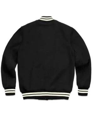 OVO Drake Black Varsity Jacket back look