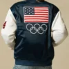 Olympics Team USA Varsity Jacket back look