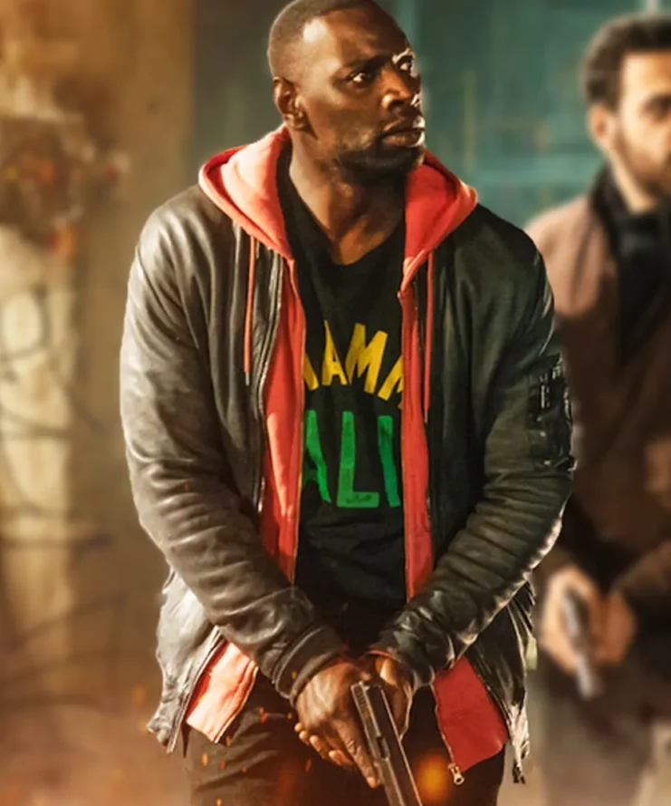 Omar Sy The Takedown Bomber Real Leather Jacket