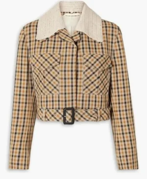 Only Murders in the Building Selena Gomez Plaid Jacket