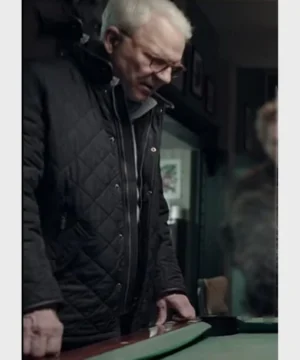 Only Murders in the Building Steve Martin Black Quilted Jacket