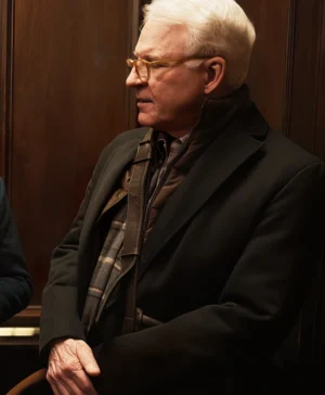 Only Murders in the Building Steve Martin Mid Length Black Coat