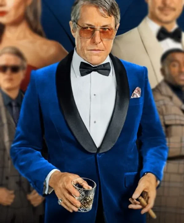 Operation Fortune 2023 Hugh Grant Blue Tuxedo