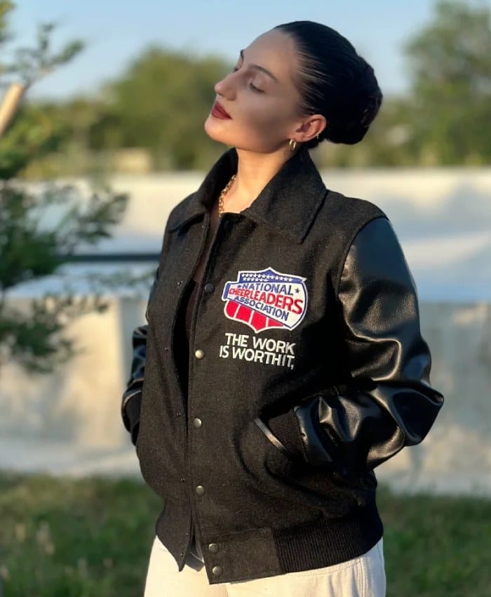 National Cheerleaders Associations Black NCA Letterman Jacket