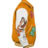 Boxy Fit Graffiti Letterman Varsity Jacket For Sale