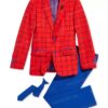 Buy Now Spider Man Tuxedo Red Dress Suiting Fabric Suit For Sale